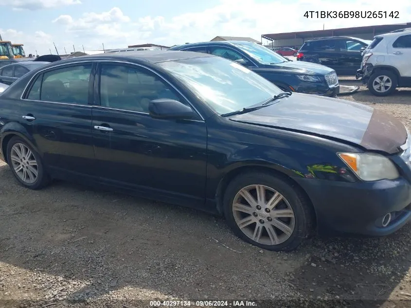 2008 Toyota Avalon Limited VIN: 4T1BK36B98U265142 Lot: 40297134