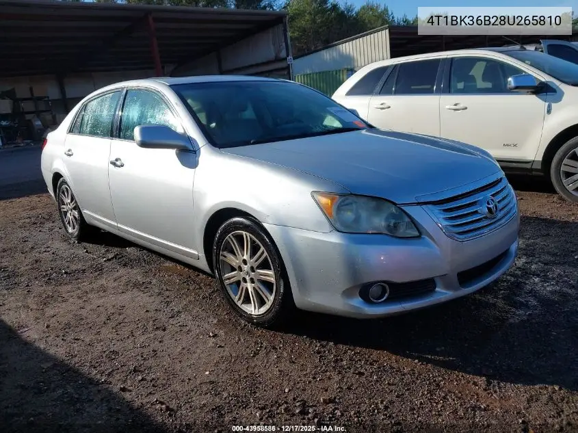 4T1BK36B28U265810 2008 Toyota Avalon Limited