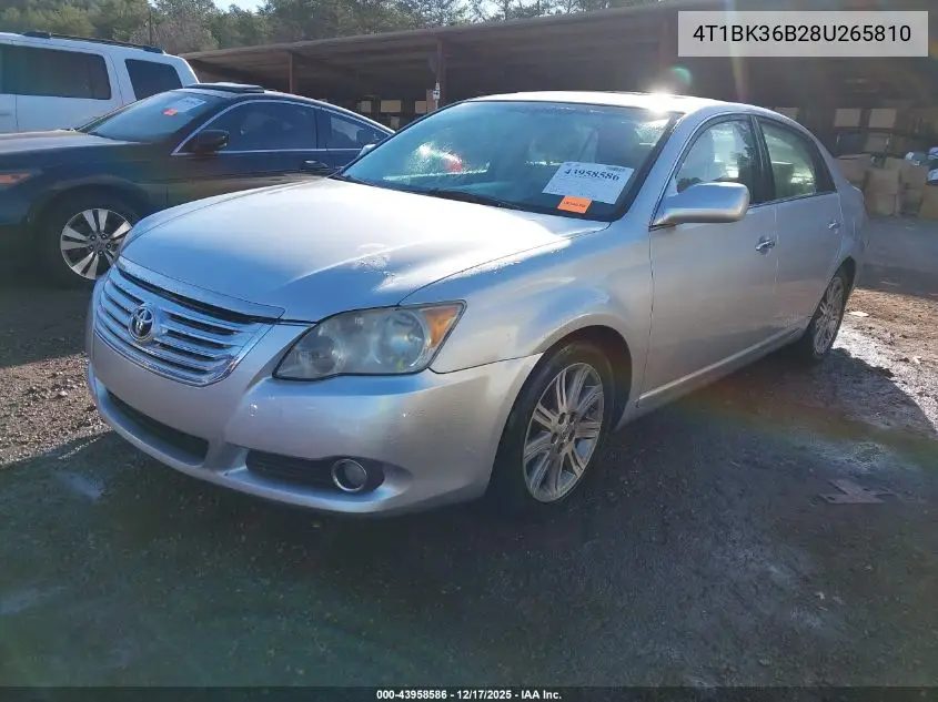 4T1BK36B28U265810 2008 Toyota Avalon Limited