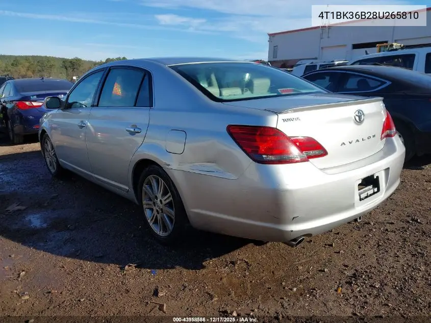 4T1BK36B28U265810 2008 Toyota Avalon Limited