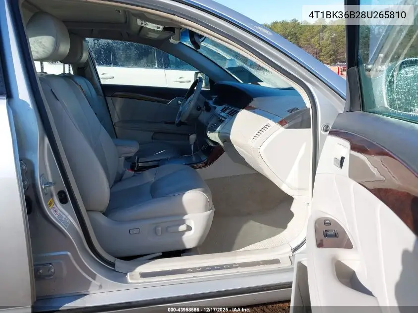 4T1BK36B28U265810 2008 Toyota Avalon Limited