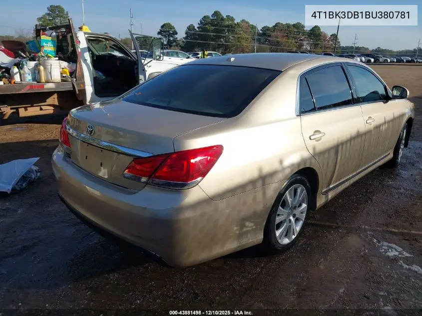 4T1BK3DB1BU380781 2011 Toyota Avalon