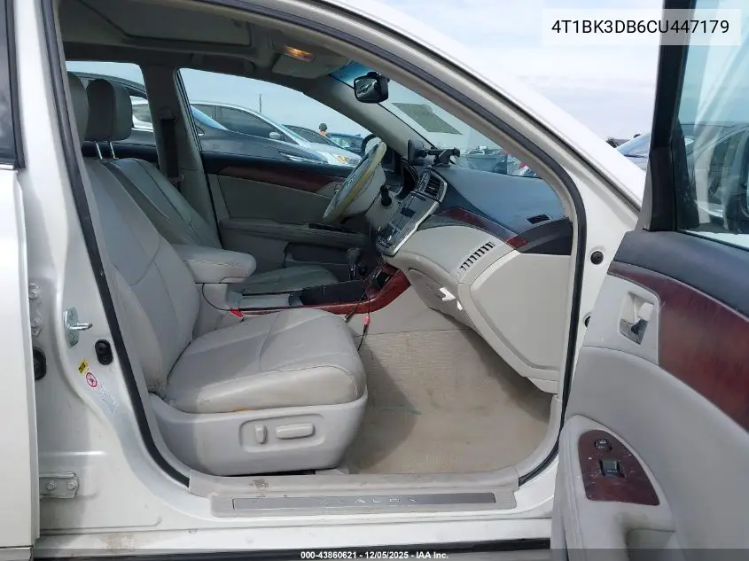 4T1BK3DB6CU447179 2012 Toyota Avalon