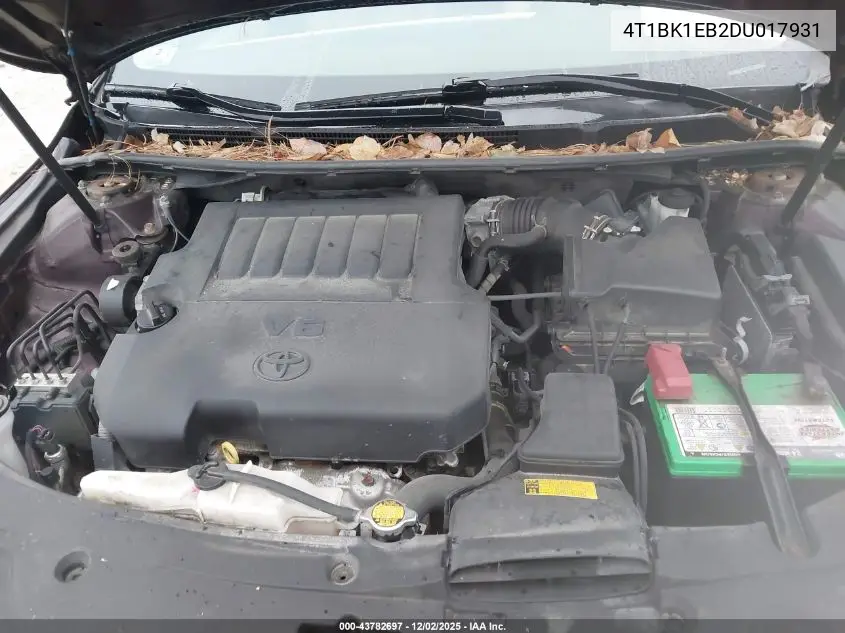 4T1BK1EB2DU017931 2013 Toyota Avalon Xle Premium
