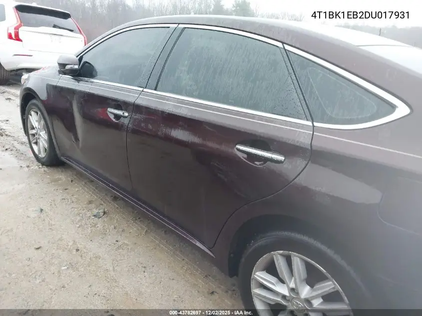 4T1BK1EB2DU017931 2013 Toyota Avalon Xle Premium
