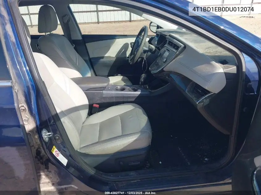 4T1BD1EB0DU012074 2013 Toyota Avalon Hybrid Xle Touring