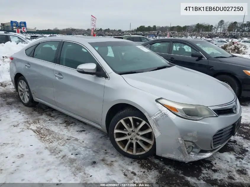 4T1BK1EB6DU027250 2013 Toyota Avalon Xle Touring