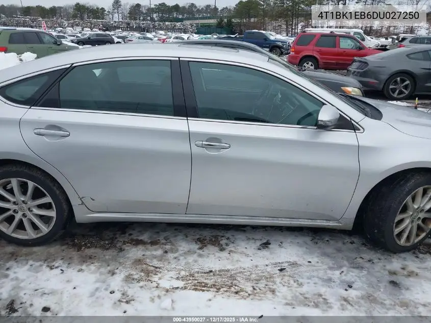 4T1BK1EB6DU027250 2013 Toyota Avalon Xle Touring