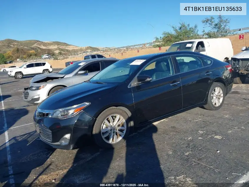 4T1BK1EB1EU135633 2014 Toyota Avalon Xle Premium