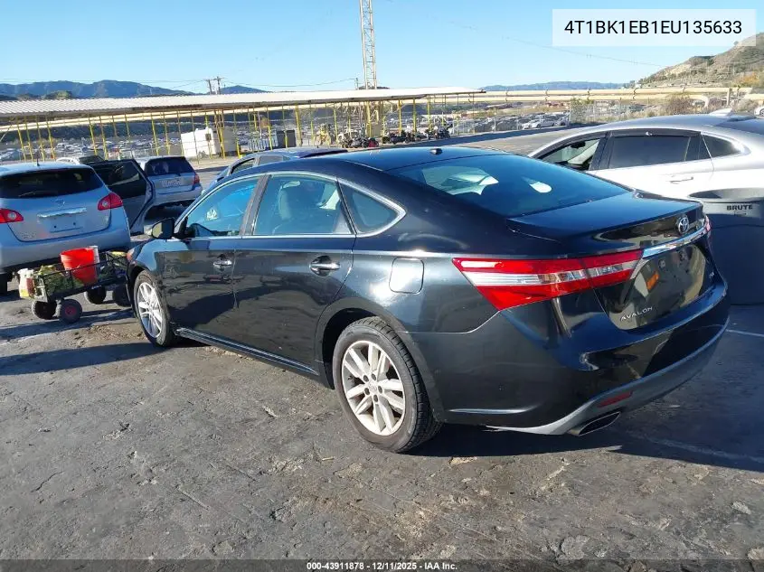 4T1BK1EB1EU135633 2014 Toyota Avalon Xle Premium