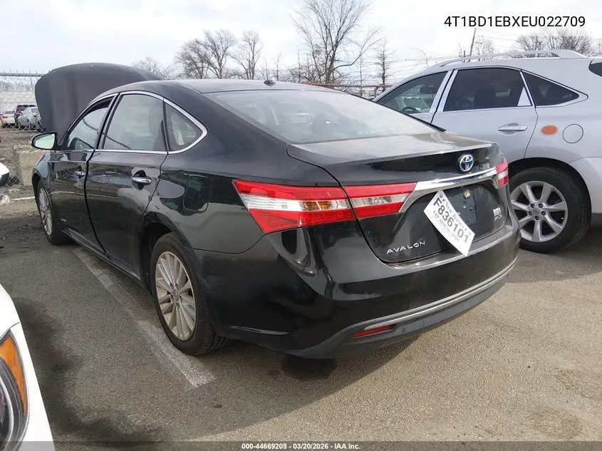 4T1BD1EBXEU022709 2014 Toyota Avalon Hybrid Xle Touring