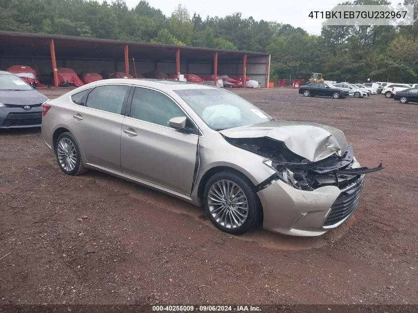 2016 Toyota Avalon Limited VIN: 4T1BK1EB7GU232967 Lot: 40255009