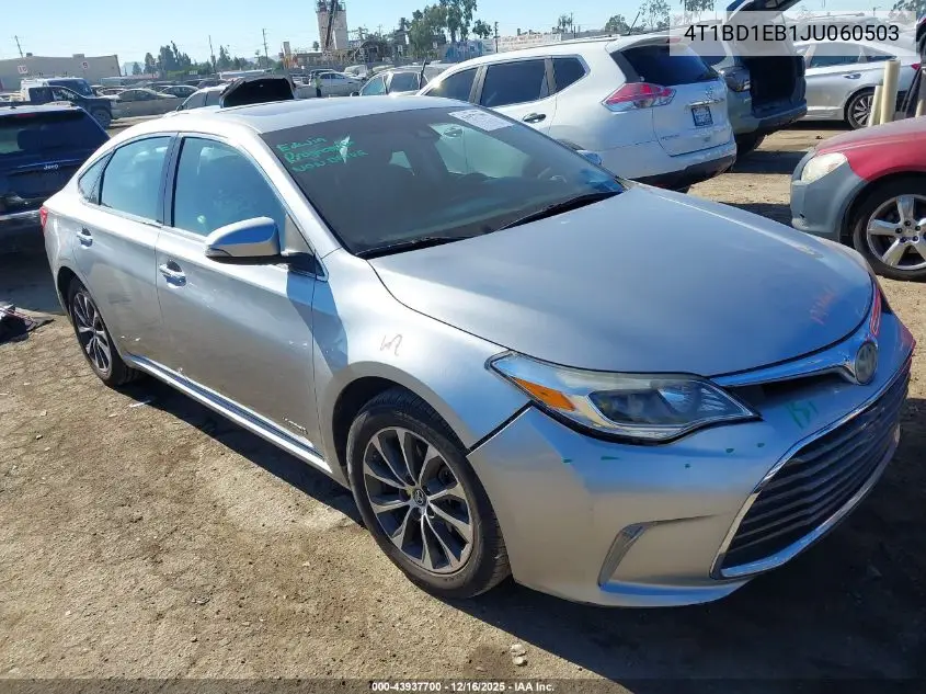 4T1BD1EB1JU060503 2018 Toyota Avalon Hybrid Xle Premium
