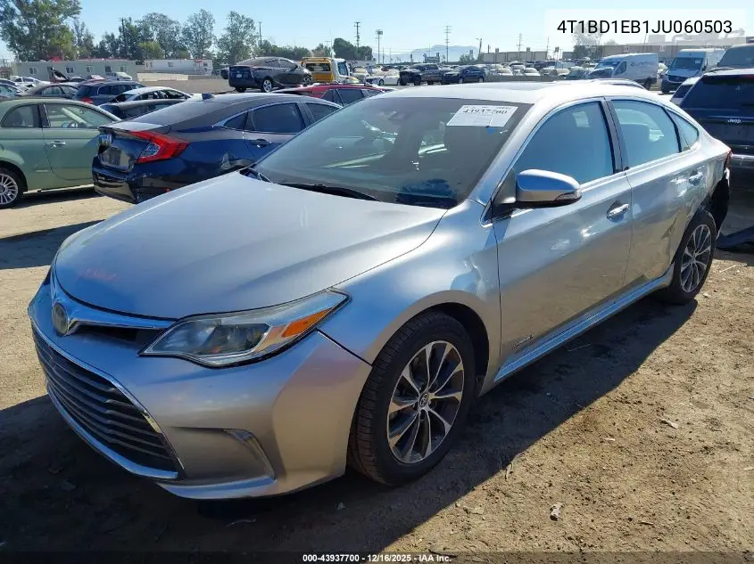 4T1BD1EB1JU060503 2018 Toyota Avalon Hybrid Xle Premium