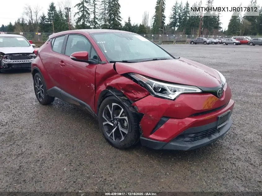 NMTKHMBX1JR017812 2018 Toyota C-Hr Xle