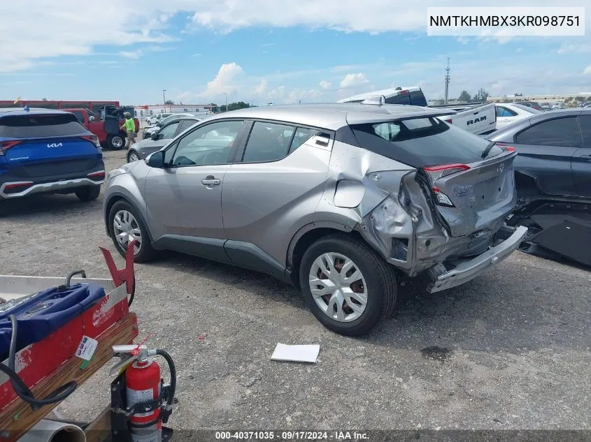 NMTKHMBX3KR098751 2019 Toyota C-Hr Le