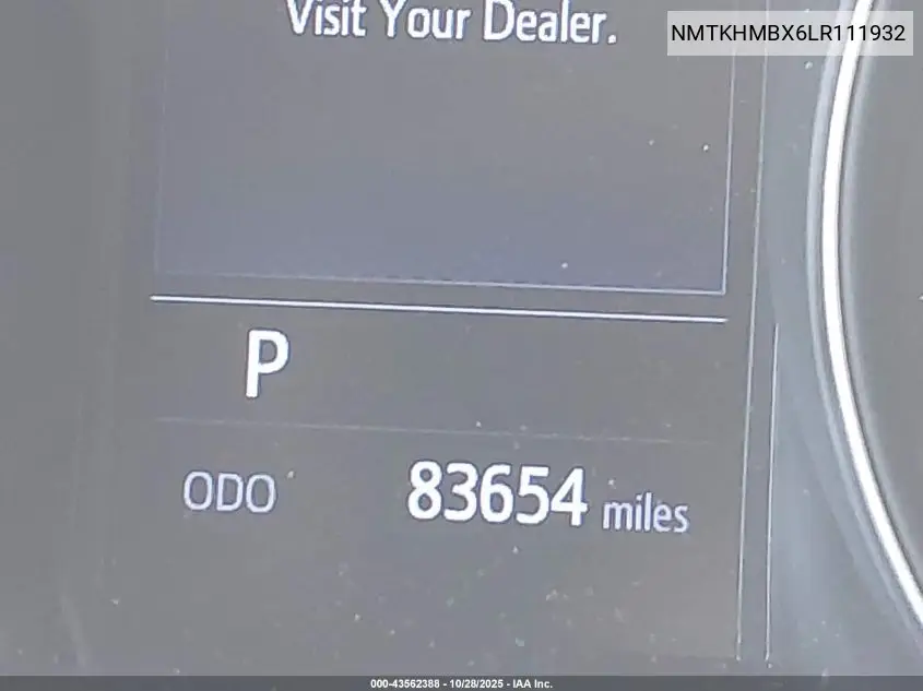 NMTKHMBX6LR111932 2020 Toyota C-Hr Le
