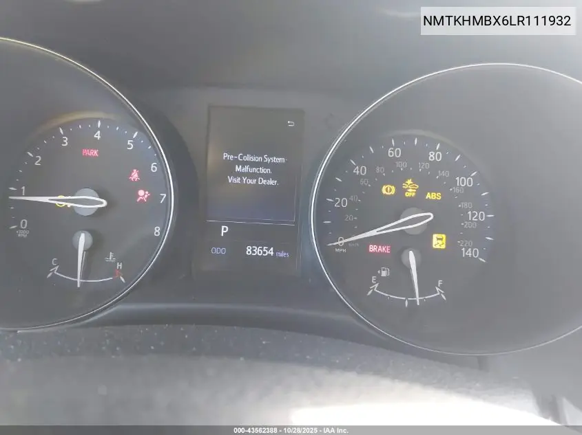 NMTKHMBX6LR111932 2020 Toyota C-Hr Le