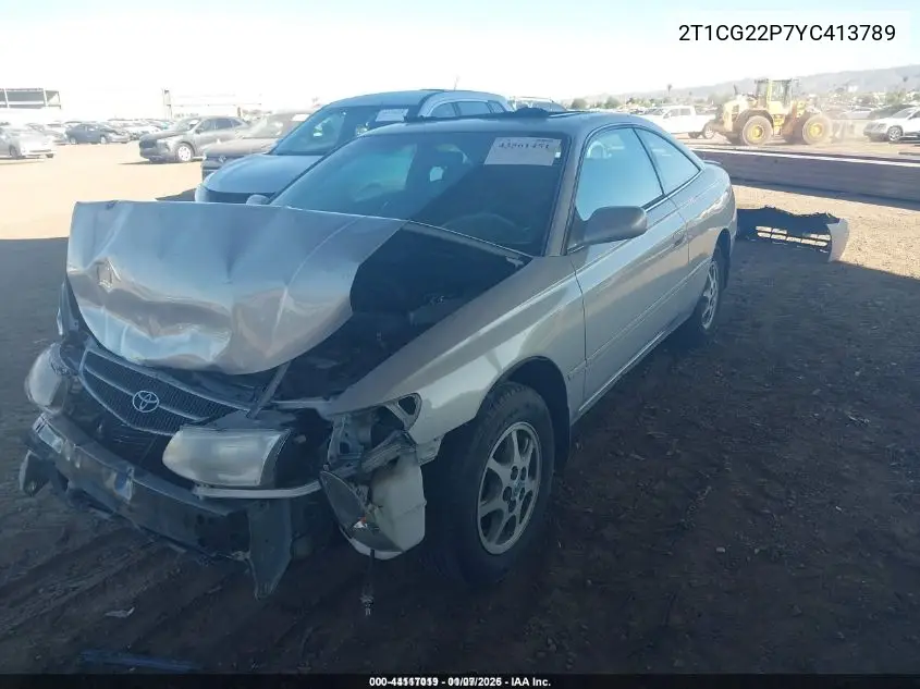 2T1CG22P7YC413789 2000 Toyota Camry Solara Se