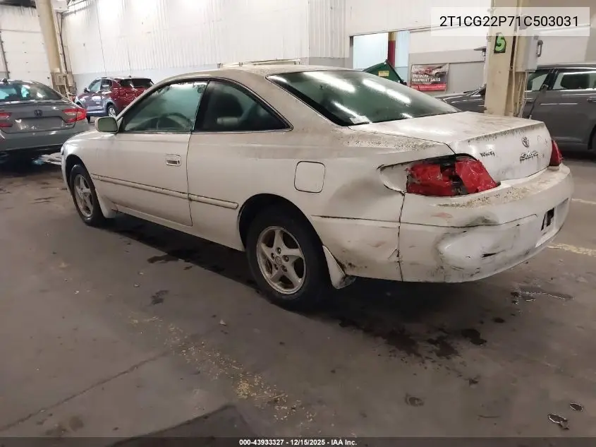 2T1CG22P71C503031 2001 Toyota Camry Solara Se