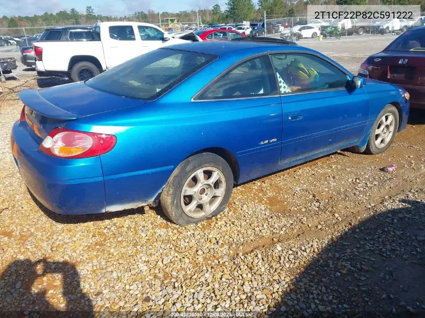 2T1CF22P82C591222 2002 Toyota Camry Solara Sle V6