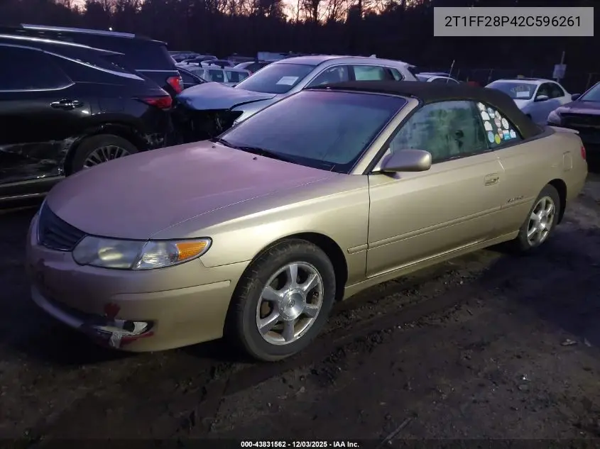2T1FF28P42C596261 2002 Toyota Camry Solara Sle V6