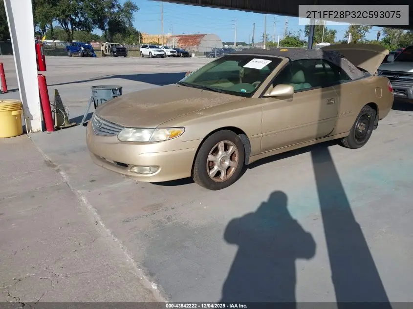 2T1FF28P32C593075 2002 Toyota Camry Solara Sle V6