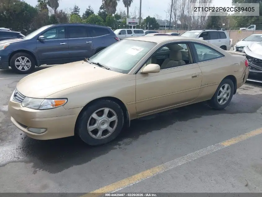 2002 Toyota Camry Solara Se V6 VIN: 2T1CF22P62C589405 Lot: 44425467