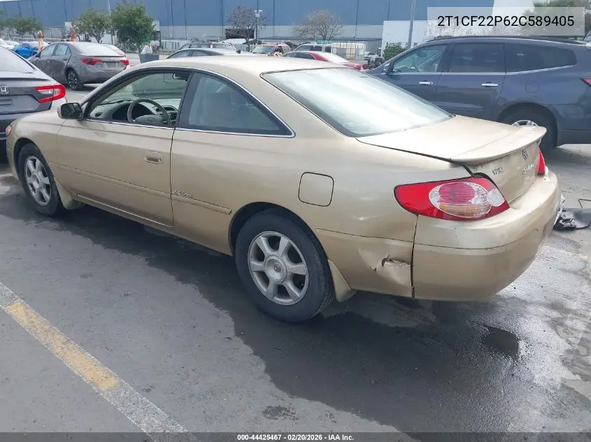 2002 Toyota Camry Solara Se V6 VIN: 2T1CF22P62C589405 Lot: 44425467