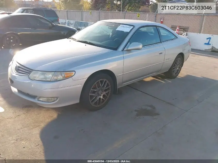 2T1CF22P83C603046 2003 Toyota Camry Solara Se V6