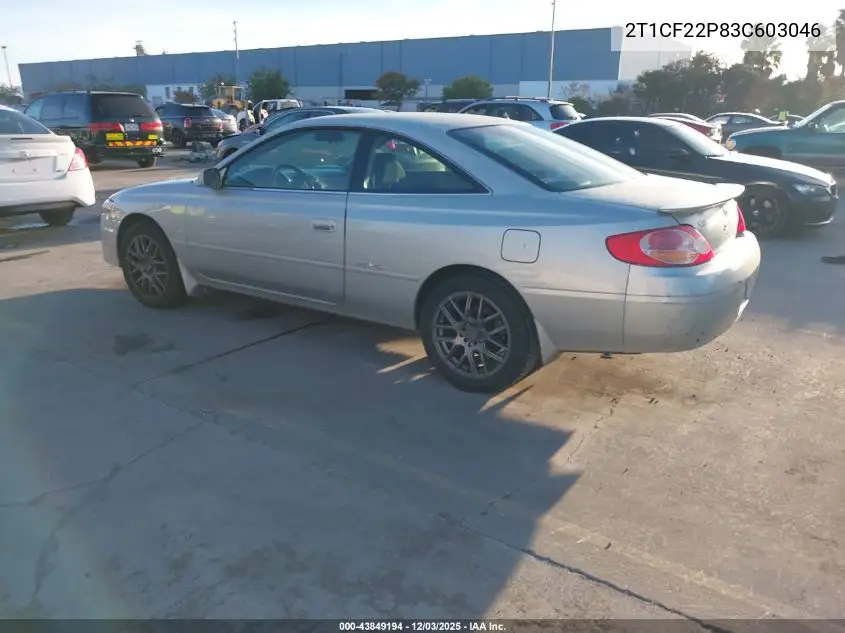 2T1CF22P83C603046 2003 Toyota Camry Solara Se V6