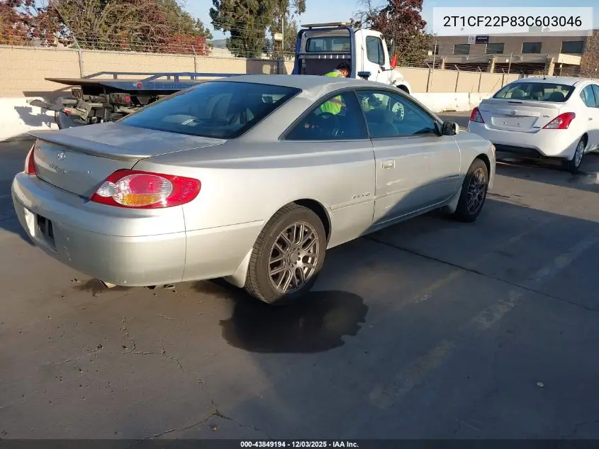 2T1CF22P83C603046 2003 Toyota Camry Solara Se V6