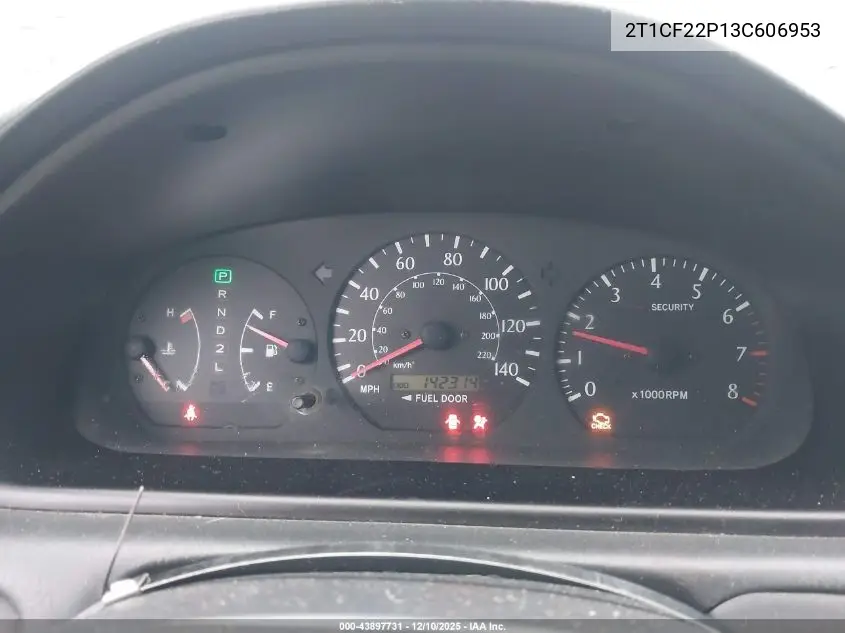 2T1CF22P13C606953 2003 Toyota Camry Solara Sle V6