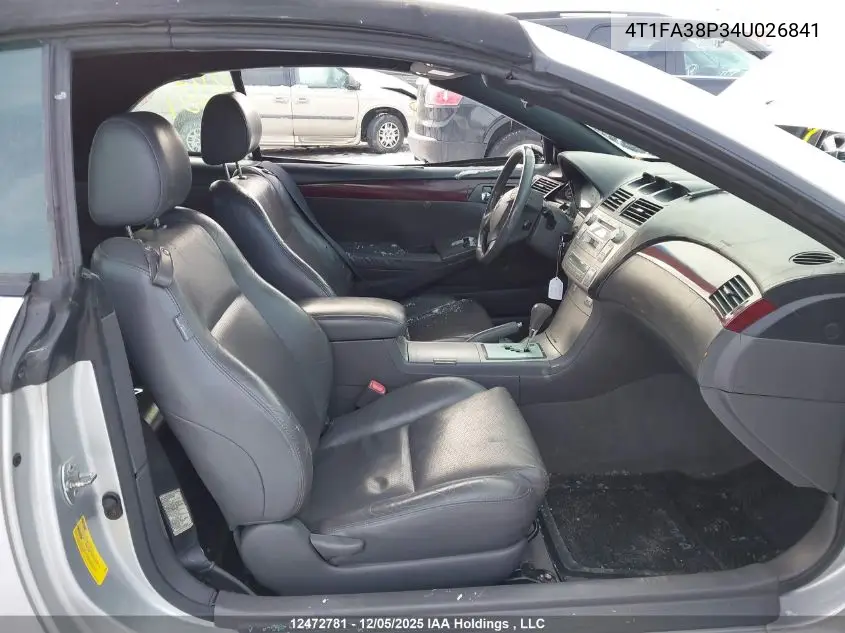 4T1FA38P34U026841 2004 Toyota Camry Solara Se/Sle