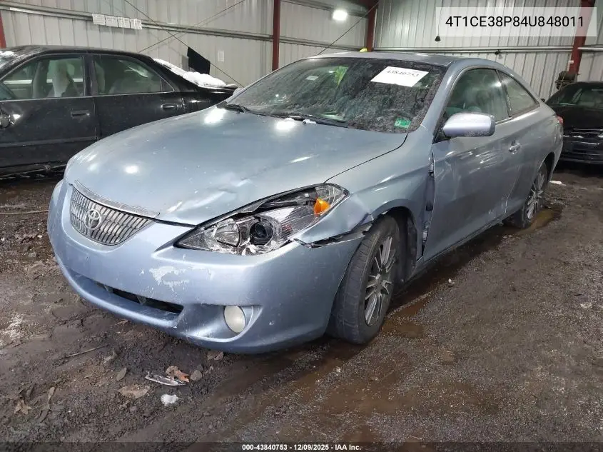 4T1CE38P84U848011 2004 Toyota Camry Solara Se