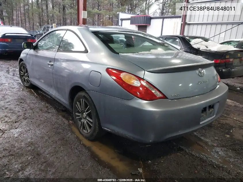 4T1CE38P84U848011 2004 Toyota Camry Solara Se