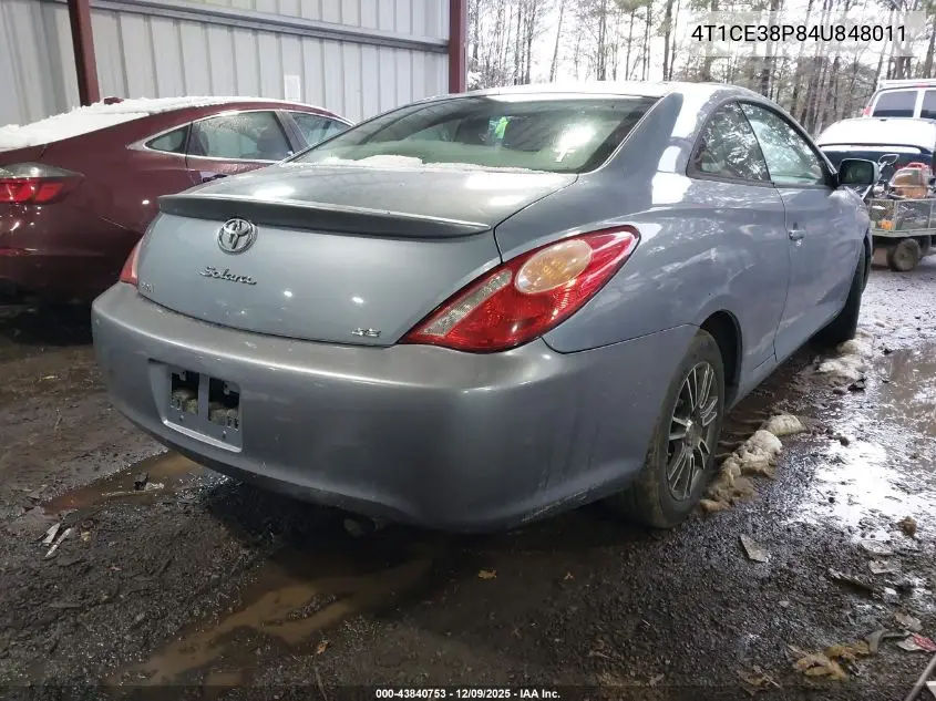 4T1CE38P84U848011 2004 Toyota Camry Solara Se