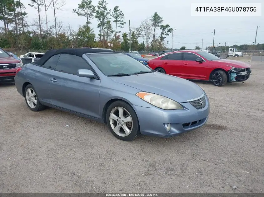 4T1FA38P46U078756 2006 Toyota Camry Solara Sle