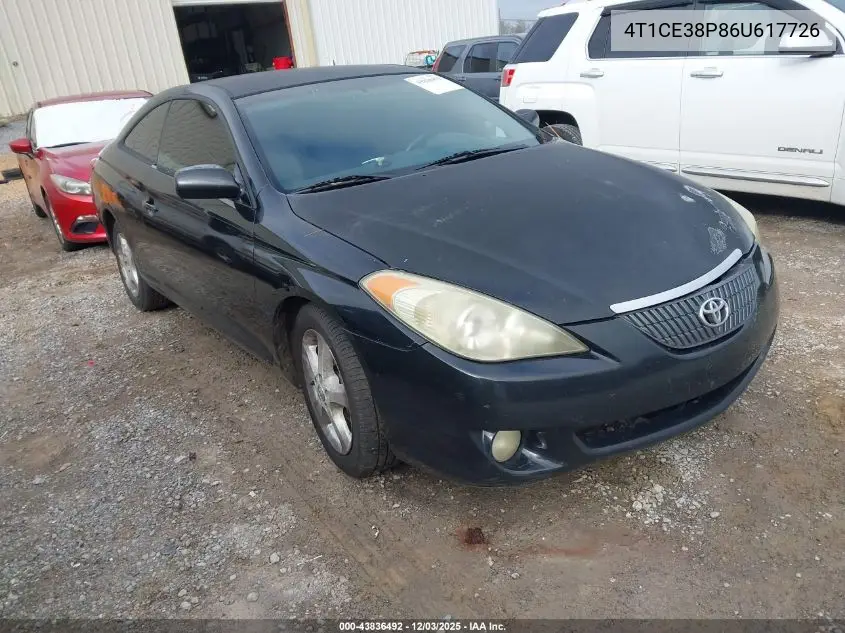 4T1CE38P86U617726 2006 Toyota Camry Solara Se