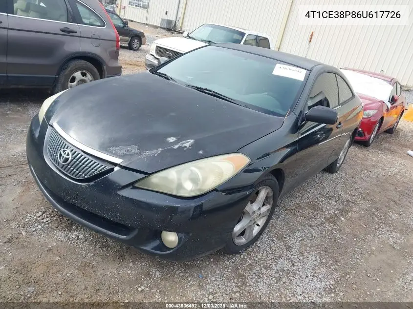 4T1CE38P86U617726 2006 Toyota Camry Solara Se