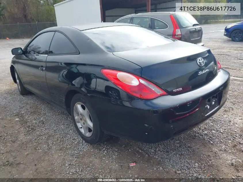 4T1CE38P86U617726 2006 Toyota Camry Solara Se