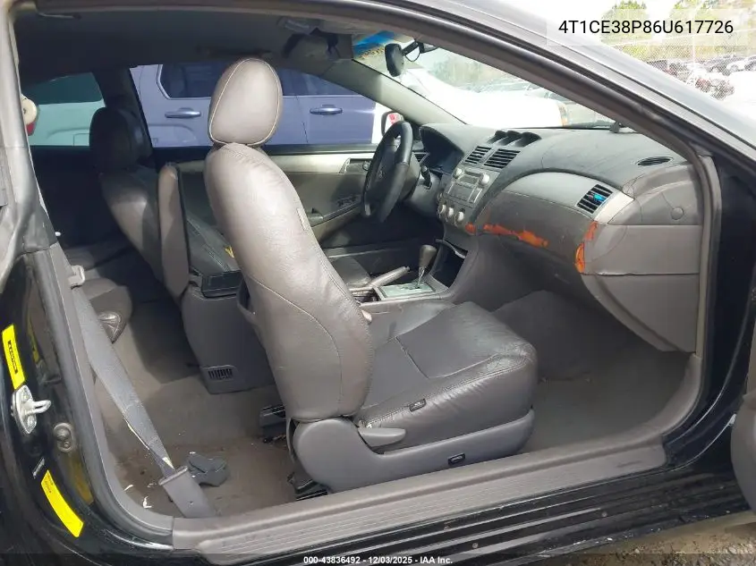 4T1CE38P86U617726 2006 Toyota Camry Solara Se