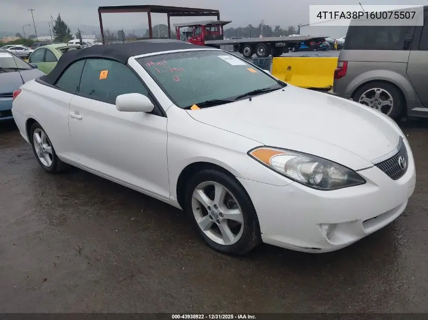 4T1FA38P16U075507 2006 Toyota Camry Solara Se