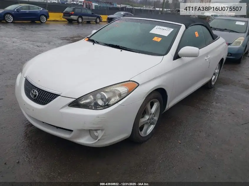 4T1FA38P16U075507 2006 Toyota Camry Solara Se
