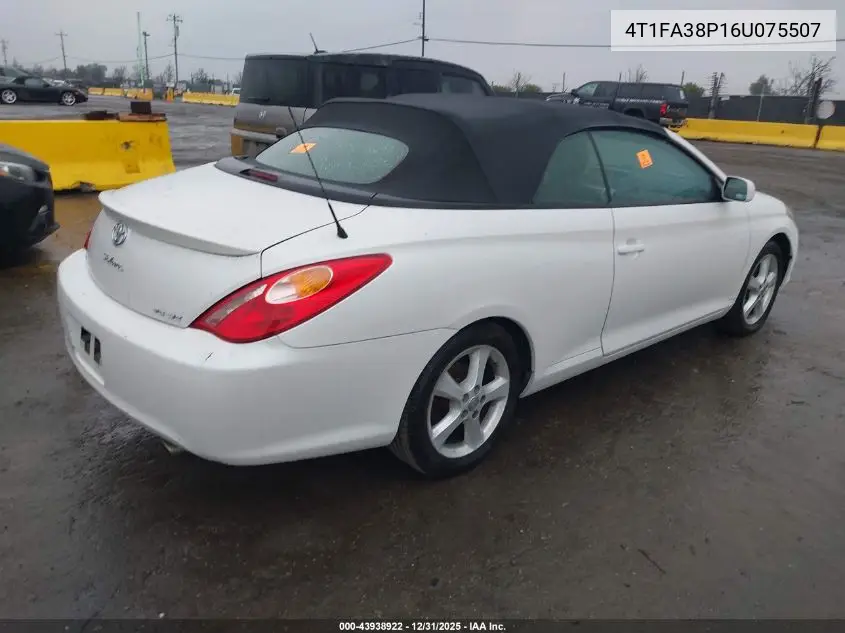 4T1FA38P16U075507 2006 Toyota Camry Solara Se
