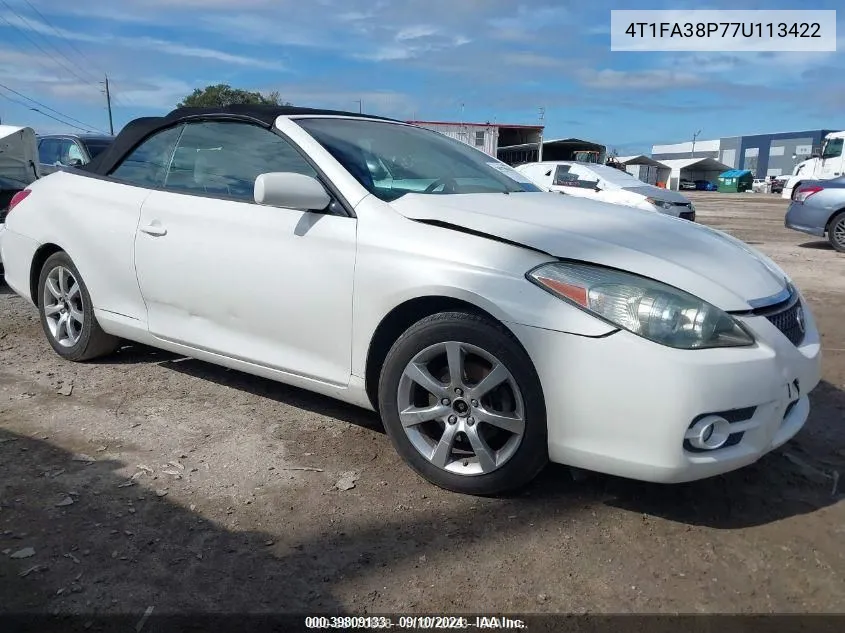 4T1FA38P77U113422 2007 Toyota Camry Solara Se