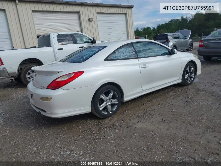 4T1CE30P87U755991 2007 Toyota Camry Solara Sport