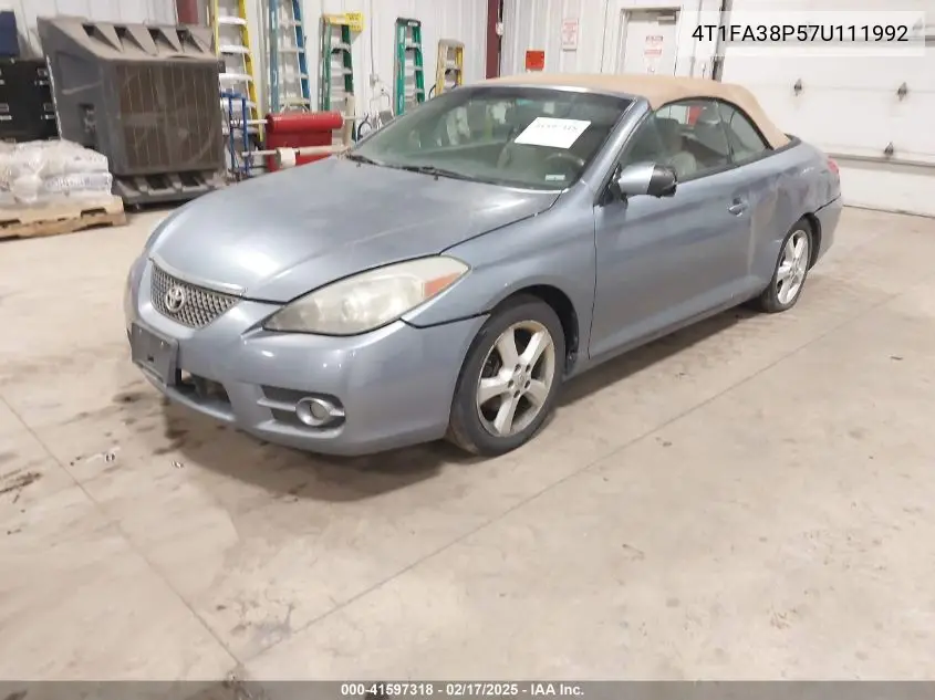 2007 Toyota Camry Solara Sle VIN: 4T1FA38P57U111992 Lot: 41597318