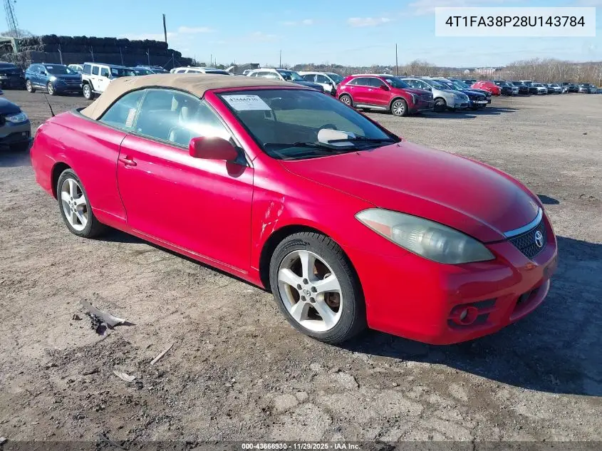 4T1FA38P28U143784 2008 Toyota Camry Solara Se/Sle/Sport