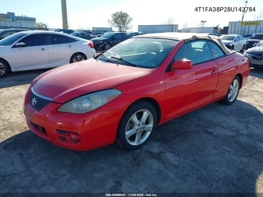 4T1FA38P28U143784 2008 Toyota Camry Solara Se/Sle/Sport
